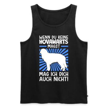 Hovawarts nicht mögen Hofwächter Hovawart - Männer Premium Bio Tank Top - Schwarz - Vorne - Michal (187cm)