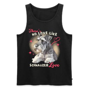 Schnauzer, Schnauzer-Terrier, Liebe-Spruch - Männer Premium Bio Tank Top - Schwarz - Vorne - AI Model Male 178 light (178cm)