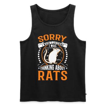 Rat Cadeau Rat Propriétaire Rat domestique - Débardeur bio Premium Homme - noir - Devant - Michal (187cm)