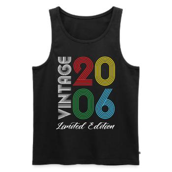 Millésime 2006 Vintage Anniversaire Rétro Vintage - Débardeur bio Premium Homme - noir - Devant - Michal (187cm)