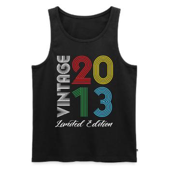 Vintage 2013 Vintage Birthday Retro Vintage - Men's Premium Organic Tank Top - black - Front - Michal (187cm)