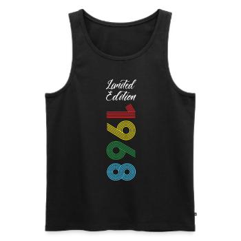 Limited Edition 1968 - Men's Premium Organic Tank Top - black - Front - Michal (187cm)