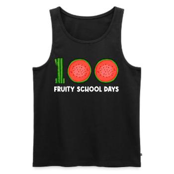 100 Fruity School Watermelon Tropical Fruit Fruit - Men's Premium Organic Tank Top - black - Front - Michal (187cm)