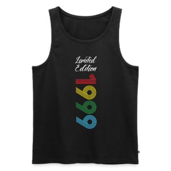 Limited Edition 1999 - Männer Premium Bio Tank Top - Schwarz - Vorne - Michal (187cm)
