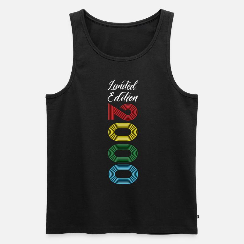 Limited Edition 2000 - Männer Premium Bio Tank Top - Schwarz