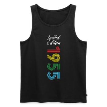 Limited Edition 1955 - Männer Premium Bio Tank Top - Schwarz - Vorne - AI Model Male 178 light (178cm)