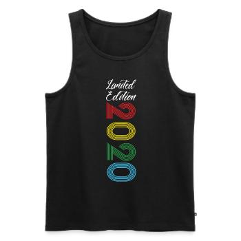 Limited Edition 2020 - Männer Premium Bio Tank Top - Schwarz - Vorne - Michal (187cm)