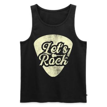 Rock and Roll Music Rock Musicians - Men's Premium Organic Tank Top - black - Front - Michal (187cm)