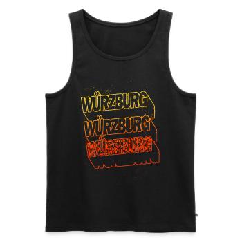 Würzburg Allemagne City Skyline Home Font - Débardeur bio Premium Homme - noir - Devant - Michal (187cm)