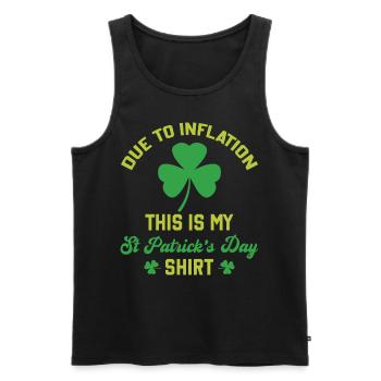Inflation - Due To Inflation This Is My St Patrick - Men's Premium Organic Tank Top - black - Front - AI Model Male 178 light (178cm)