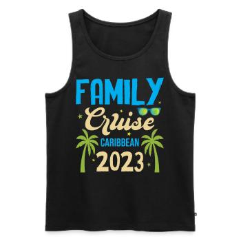Family Vacation 2023 - Family Cruise Caribbean 202 - Männer Premium Bio Tank Top - Schwarz - Vorne - AI Model Male 178 light (178cm)