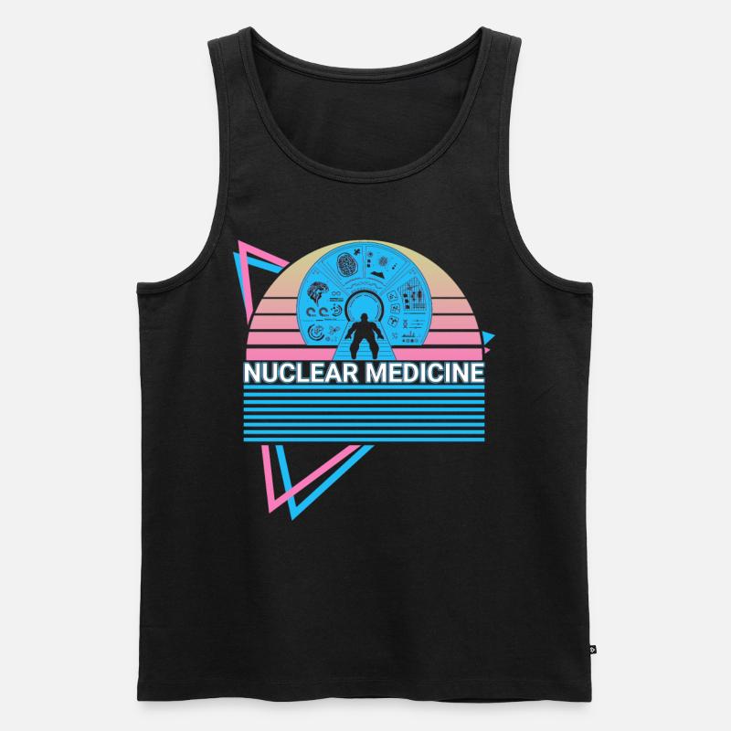Nuklearmedizin Retro - Männer Premium Bio Tank Top - Schwarz