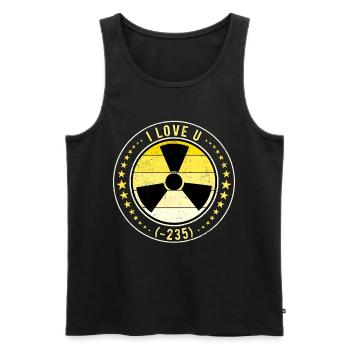 Nuclear Engineer Nuclear Technician I Love U (-235) - Men's Premium Organic Tank Top - black - Front - AI Model Male 178 light (178cm)