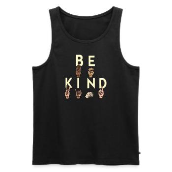 Deaf Hearing Impaired Hearing aid Sign Language - Men's Premium Organic Tank Top - black - Front - AI Model Male 178 light (178cm)