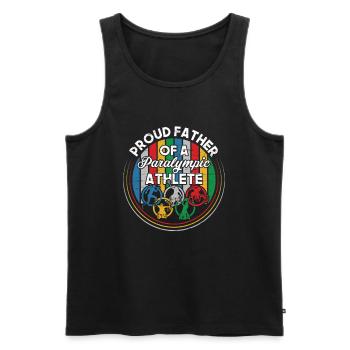 Stolzer Vater Des Paralympischen - Männer Premium Bio Tank Top - Schwarz - Vorne - AI Model Male 178 light (178cm)