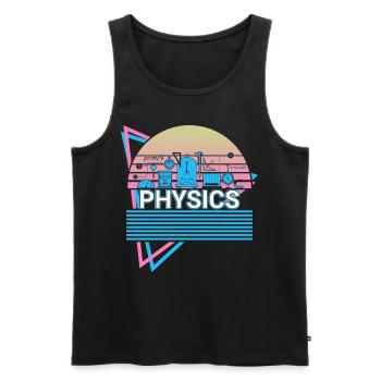 Physics Retro Science - Men's Premium Organic Tank Top - black - Front - AI Model Male 178 light (178cm)