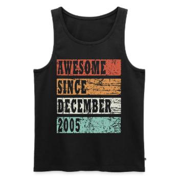 Year of construction 2006 December born gift idea - Männer Premium Bio Tank Top - Schwarz - Vorne - AI Model Male 178 light (178cm)