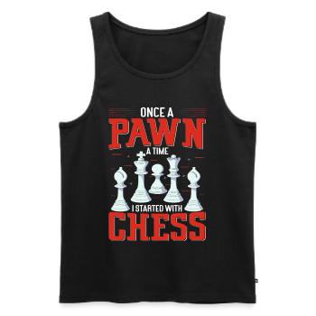 Chess Tournament Coach Chess piece Queen Chess Day - Men's Premium Organic Tank Top - black - Front - Michal (187cm)