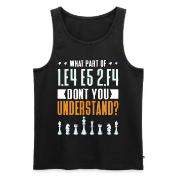 Chess Tournament Coach Chess piece Queen Chess Day - Men's Premium Organic Tank Top - black - Front - Michal (187cm)