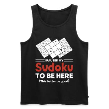 Sudoku Puzzle Sudoku Grid Sudoku lösen Sodoku - Männer Premium Bio Tank Top - Schwarz - Vorne - AI Model Male 178 light (178cm)