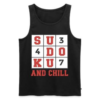 Sudoku Puzzle Sudoku Grid Sudoku lösen Sodoku - Männer Premium Bio Tank Top - Schwarz - Vorne - AI Model Male 178 light (178cm)