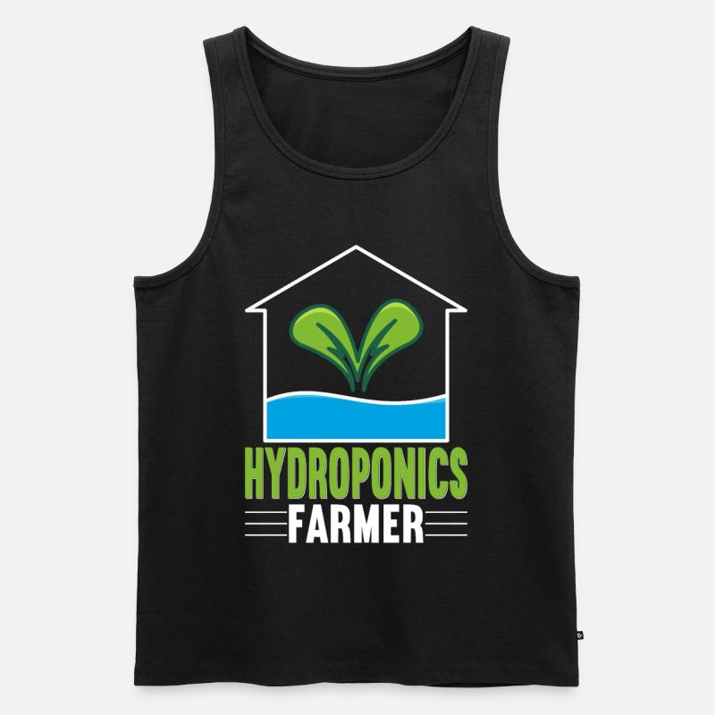 Hydroponik Indoor-Gartenbau - Männer Premium Bio Tank Top - Schwarz