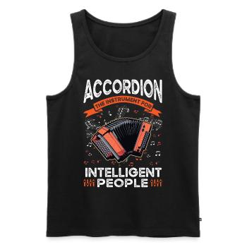 Accordéoniste accordéon - Débardeur bio Premium Homme - noir - Devant - Michal (187cm)