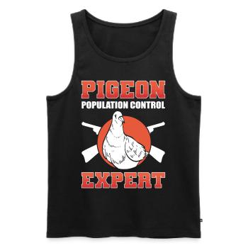 Pigeon Population Control Expert Pigeon Hunting - Männer Premium Bio Tank Top - Schwarz - Vorne - AI Model Male 178 light (178cm)