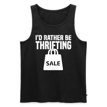 Secondhandladen Secondhand Öko Hipster Gebraucht - Männer Premium Bio Tank Top - Schwarz - Vorne - Michal (187cm)