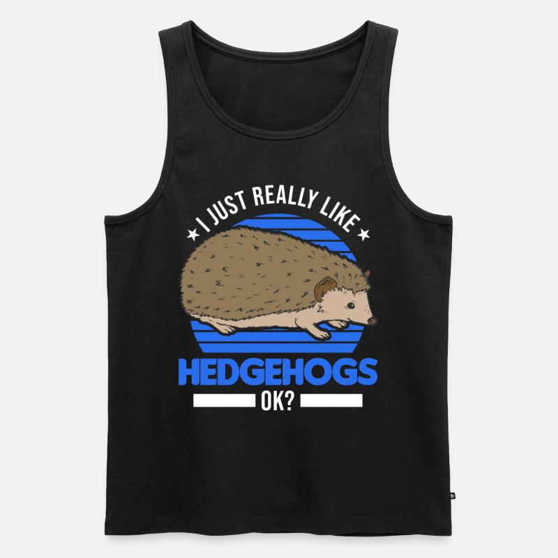J’aime vraiment Hedgehogs Igel - Débardeur bio Premium Homme - noir