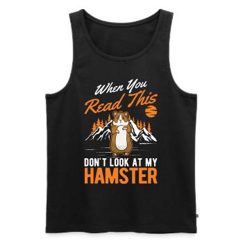 Hamster Cadeau Hamster doré Hamster - Débardeur bio Premium Homme - noir - Devant - Michal (187cm)