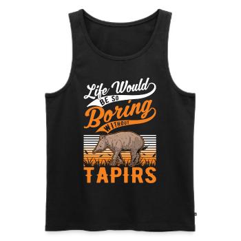 Tapir Gift Lowland Tapir Tapirdae Tapir - Men's Premium Organic Tank Top - black - Front - Michal (187cm)