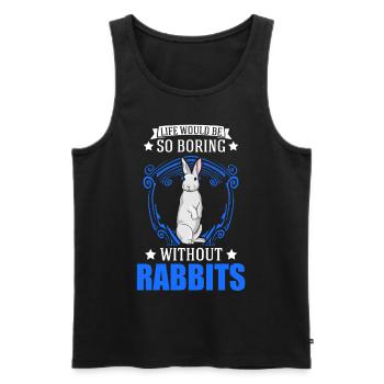 Lapin Cadeau Lapin Lapin Lapin - Débardeur bio Premium Homme - noir - Devant - AI Model Male 178 light (178cm)