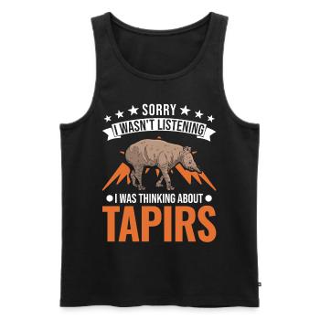 Tapir Gift Lowland Tapir Tapirdae Tapir - Men's Premium Organic Tank Top - black - Front - AI Model Male 178 light (178cm)