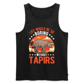 Tapir Gift Lowland Tapir Tapirdae Tapir - Men's Premium Organic Tank Top - black - Front - AI Model Male 178 light (178cm)