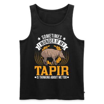 Tapir Gift Lowland Tapir Tapirdae Tapir - Men's Premium Organic Tank Top - black - Front - Michal (187cm)