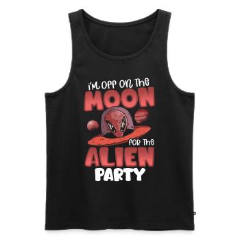 I'm off on the Moon for the Alien Party Aliens - Men's Premium Organic Tank Top - black - Front - Michal (187cm)