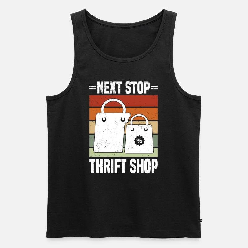 Secondhandladen Secondhand Öko Hipster Gebraucht - Männer Premium Bio Tank Top - Schwarz