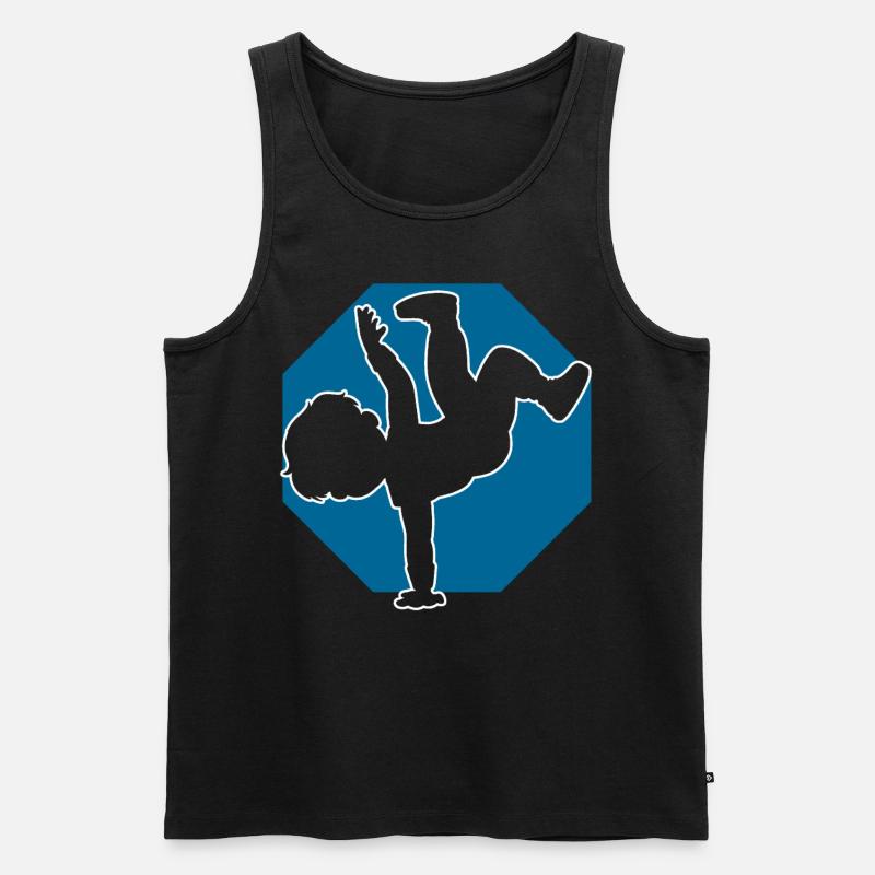 Breakdancer Boy Breakdancing - Men's Premium Organic Tank Top - black