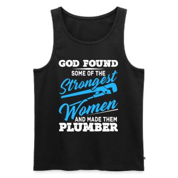 Plumbers Pipefitter Pipefitting - Men's Premium Organic Tank Top - black - Front - AI Model Male 178 light (178cm)