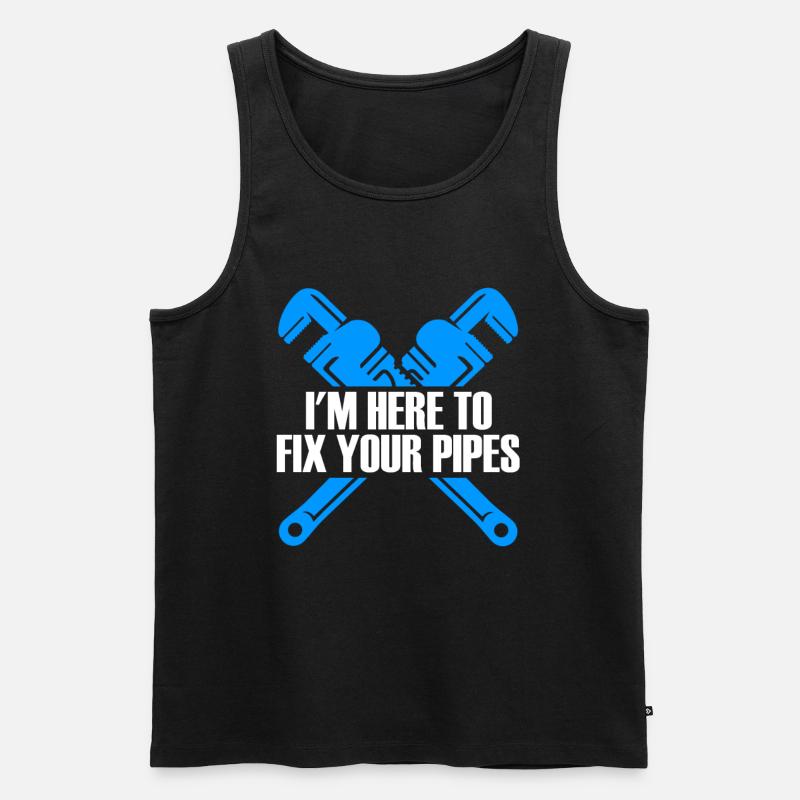 A Pipefitter Pipefitter Pipefitting - Men's Premium Organic Tank Top - black