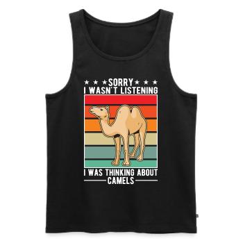 Kamel Dromedar Ägypten Geschenk Großkamel - Männer Premium Bio Tank Top - Schwarz - Vorne - Michal (187cm)