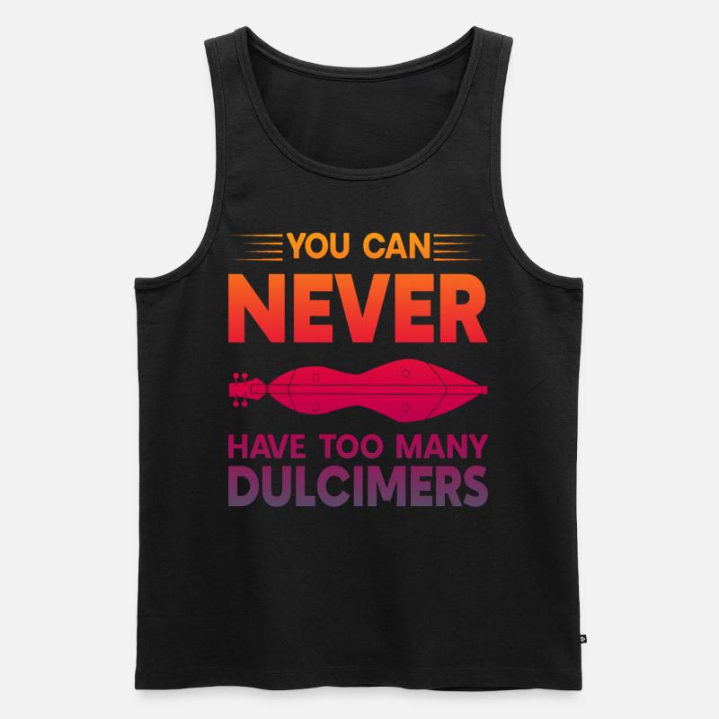 Lustig Dulcimer Instrument - Männer Premium Bio Tank Top - Schwarz
