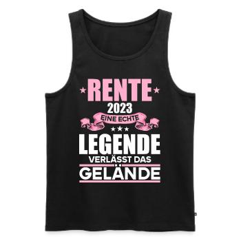 Rentner 2023 Rentnerin 2023 Rente 2023 - Männer Premium Bio Tank Top - Schwarz - Vorne - Michal (187cm)