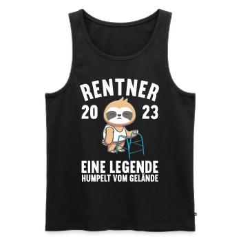 Pension 2023 Retirement Farewell Pensioner 2023 - Men's Premium Organic Tank Top - black - Front - AI Model Male 178 light (178cm)