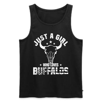 Büffel Bison Ochse Indianer Amerikanisch - Männer Premium Bio Tank Top - Schwarz - Vorne - AI Model Male 178 light (178cm)