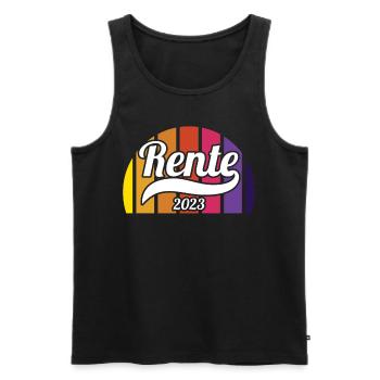 Rentner 2023 Rentnerin 2023 Rente 2023 - Männer Premium Bio Tank Top - Schwarz - Vorne - Michal (187cm)