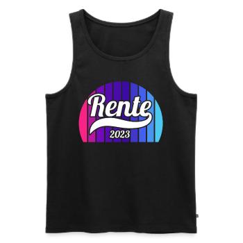 Rentner 2023 Rentnerin 2023 Rente 2023 - Männer Premium Bio Tank Top - Schwarz - Vorne - Michal (187cm)