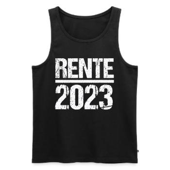 Rentner 2023 Rentnerin 2023 Rente 2023 - Männer Premium Bio Tank Top - Schwarz - Vorne - Michal (187cm)