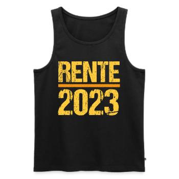 Rentner 2023 Rentnerin 2023 Rente 2023 - Männer Premium Bio Tank Top - Schwarz - Vorne - Michal (187cm)